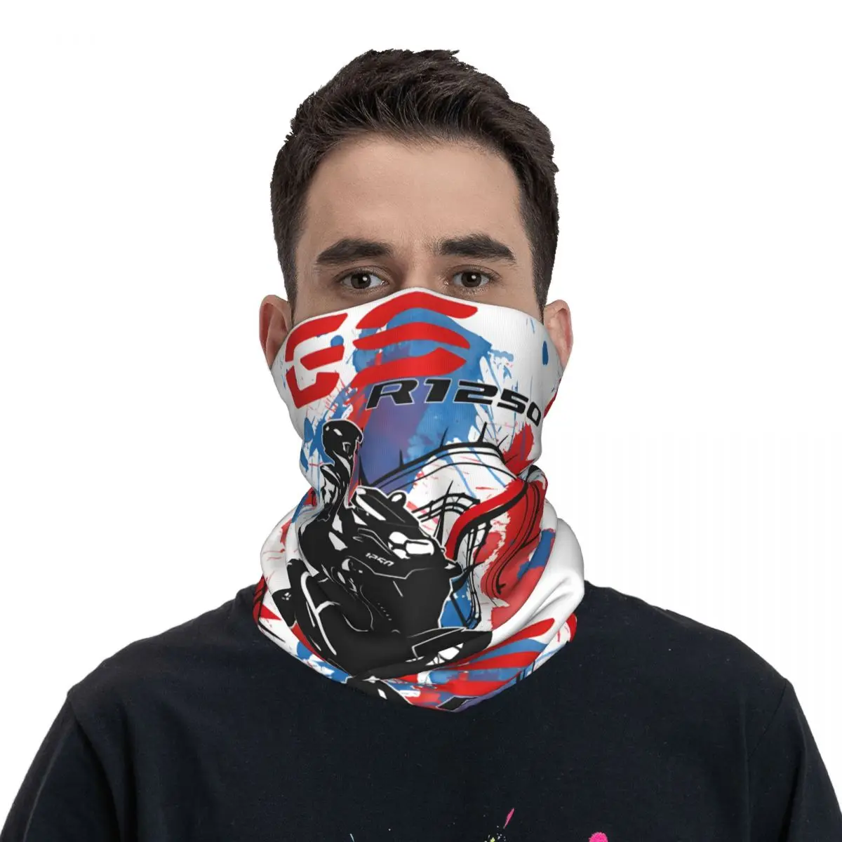 TSHIRT GS R1250 Bandana Neck Cover moto Club Gs adventure Wrap sciarpa passamontagna ciclismo Unisex adulto traspirante