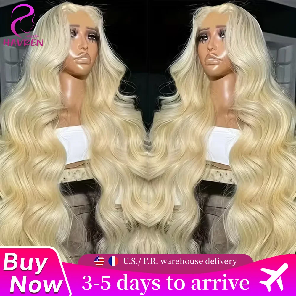 Onda del cuerpo 613 Rubio 13x4 Hd pelucas de cabello humano con encaje Frontal 220% densidad brasileño Pre desplumado onda del cuerpo suelta 13x4 peluca Frontal de encaje