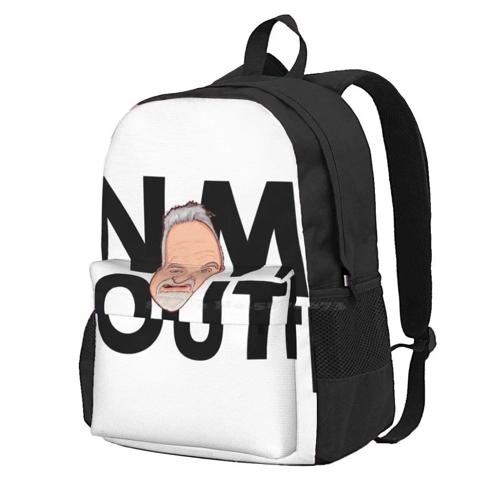 In My Mouth! Hot Sale Schoolbag Backpack Fashion Bags Funny Catchphrase Comedy Character