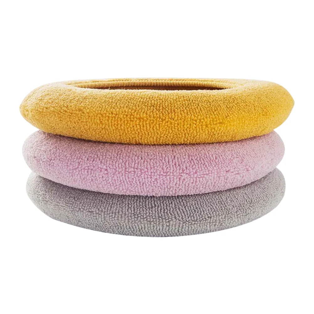 

3 Pcs Warm Toilet Seat Warmer Cover Washable Keep Warmers for Bathroom Cushion Polyester Pad Mat