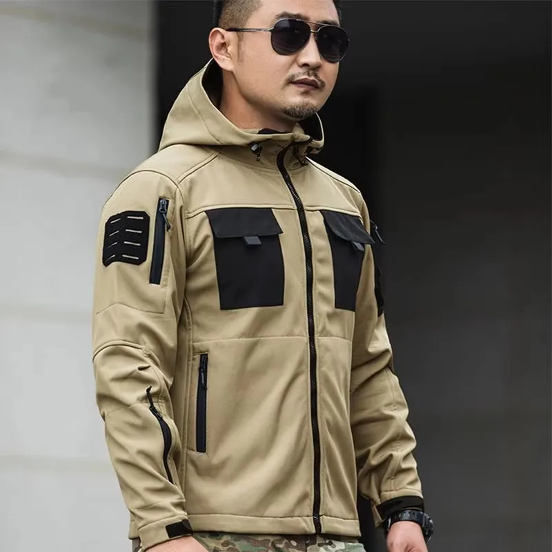 TAD Shark Soft Shell Military Tactical Jacket Men Waterproof Warm Windbreaker US Army Outwear Coats Male Winter Camouflag Jacket