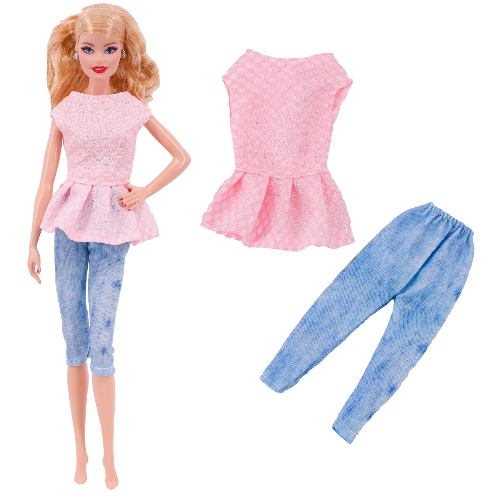 Doll Clothes Dress T-Shirt Outfit For 11.8Inch Doll 30Cm BJD Doll Clothing Accessories,Girl's Toys Children's Gift