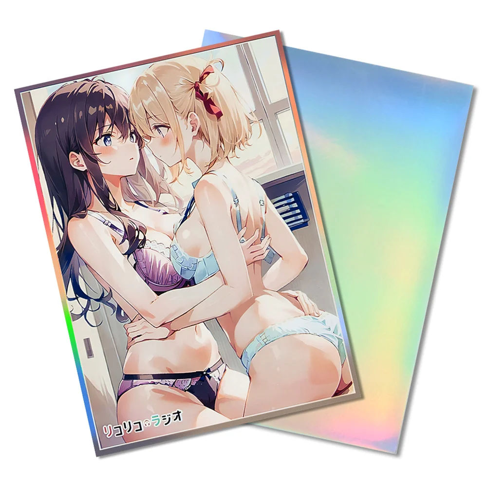 

67x92 мм 60 шт. стандартный размер голографическое искусство аниме рукава для карт обложка для карт верхняя загрузка протектор для коллекционных карт для MGT/TCG/PTCG