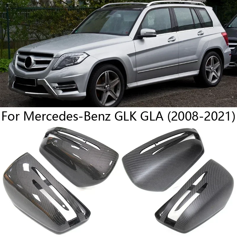 

Real Carbon Fiber For Mercedes Benz GLK GLA X204 X156 2008 2009-2021 Car Exterior Rearview Side Mirror Covers Trim Caps