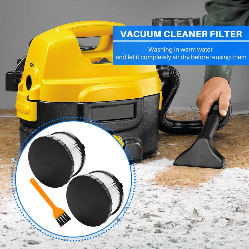 فلتر Hepa بديل لـ dwalt dc5151h dc515 dcv517 ، ملحقات مكنسة كهربائية رطبة وجافة ، عبوة 2