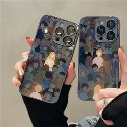 Couples Acrylic Phone Cases for Iphone 15 14 Pro Max Cover Protective Cute Coque for Iphone 13 11 12 Pro Max Xs Max Xr X Case