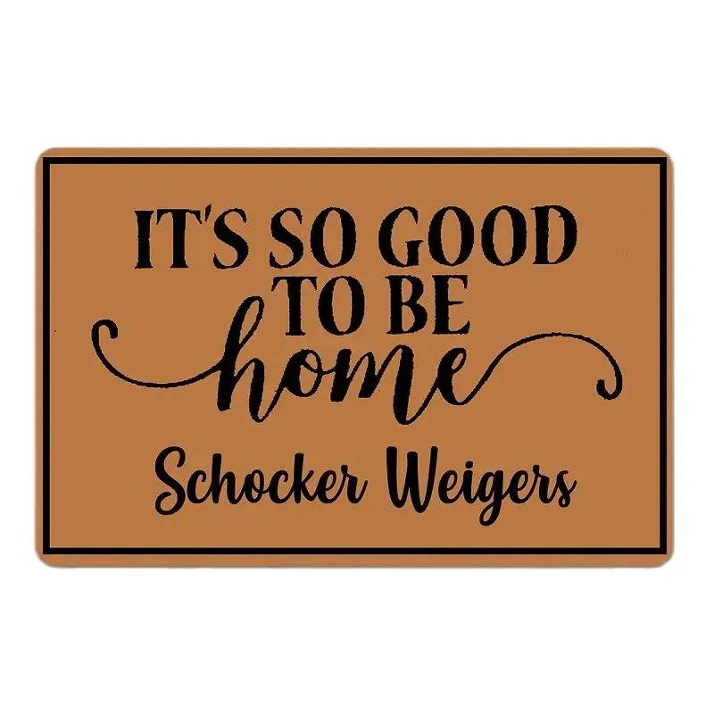 

Personalized Your Text Doormat It's So Good to Be Home Door Mats Monogram Non-Slip