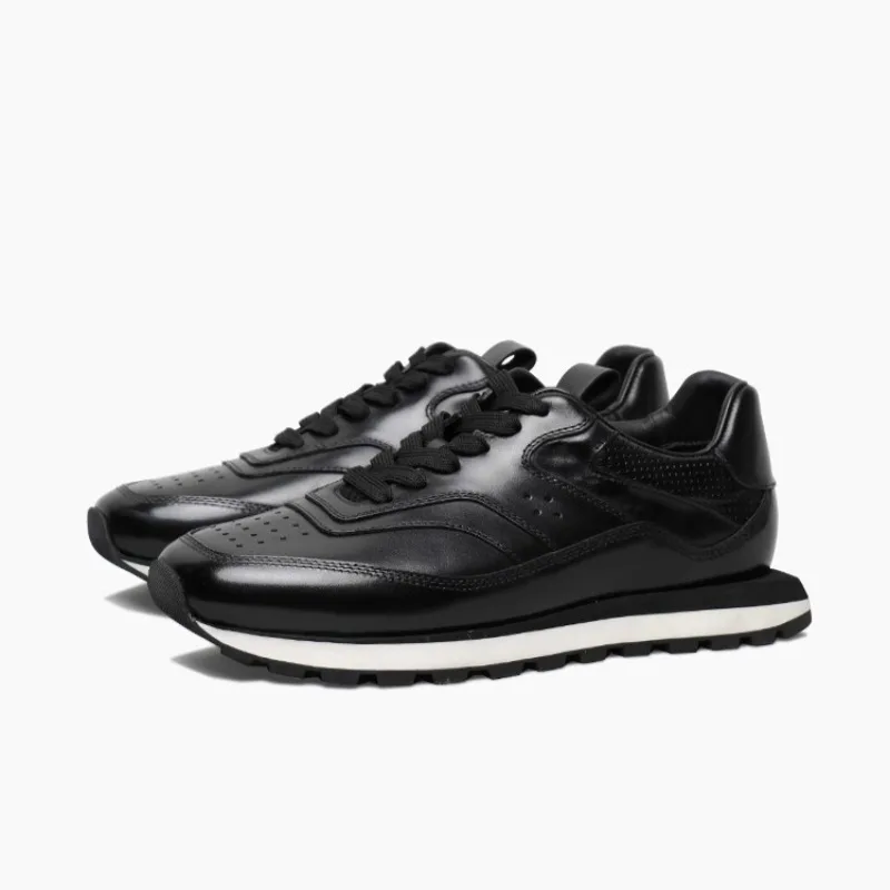 New Design Men Sneakers Genuine Leather Comfortable Breathable Skateboard Shoes Street Fashion Casual Shoes Outdoor Sports Shoes
