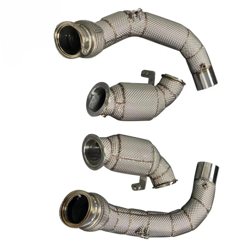 High quality hot Sellin heat shield downpipe for BMW M8 F91 ss304 stainless steel performance catless exhaust system