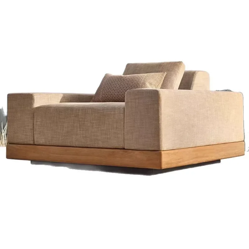 

Outdoor Sofa Villa Garden Waterproof Sunscreen Nordic Outdoor Terrace Homestay Antiseptic Teak Sofa