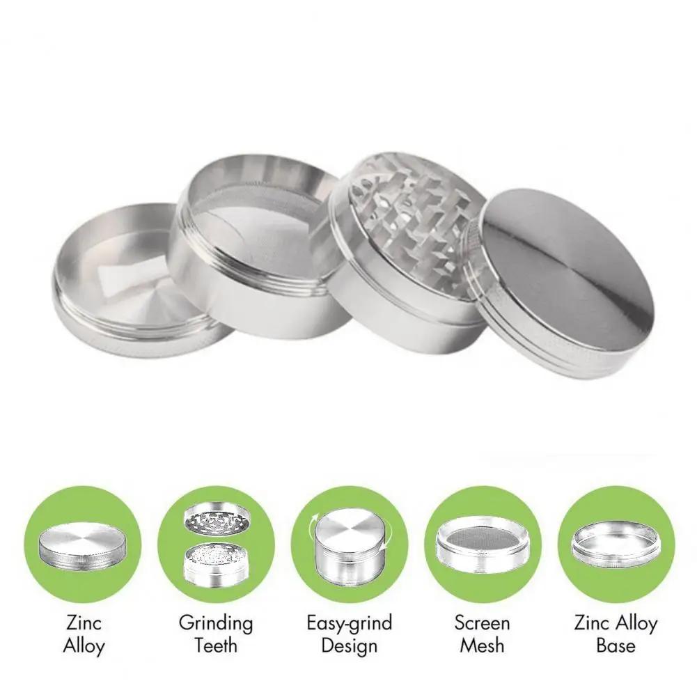 Metal Herb Grinder with Sharp Teeth Manual Spice Mill Hand Spice Grinder Multi-functional Herb Grinder Grinding Tool