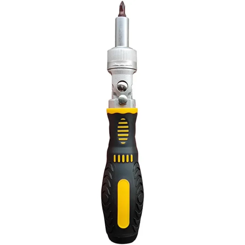Multi-Function Ratchet Screwdriver 0-180° Adjustable Angle Left/Right Reversible 1/4