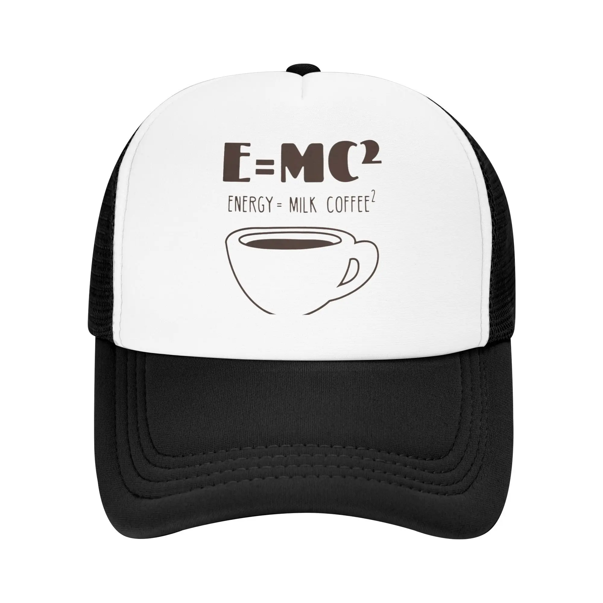 

E = MC2 Energy = Молоко + Кофе Аксессуары Сетчатая пена Шляпа дальнобойщика Летняя охлаждающая бейсболка с сетчатой спинкой Стильная регулируемая кепка