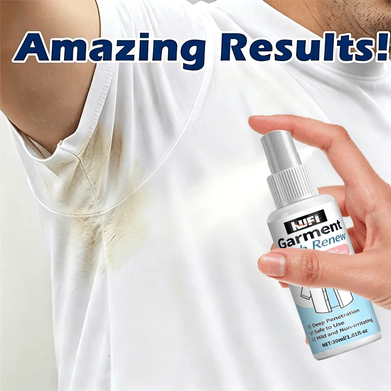 Yellow Stain Remover for Clothes, Shirts, T-Shirts & Sportswear, Advanced Laundry Formula, Removes Sweat & Odor, Bright Fabric