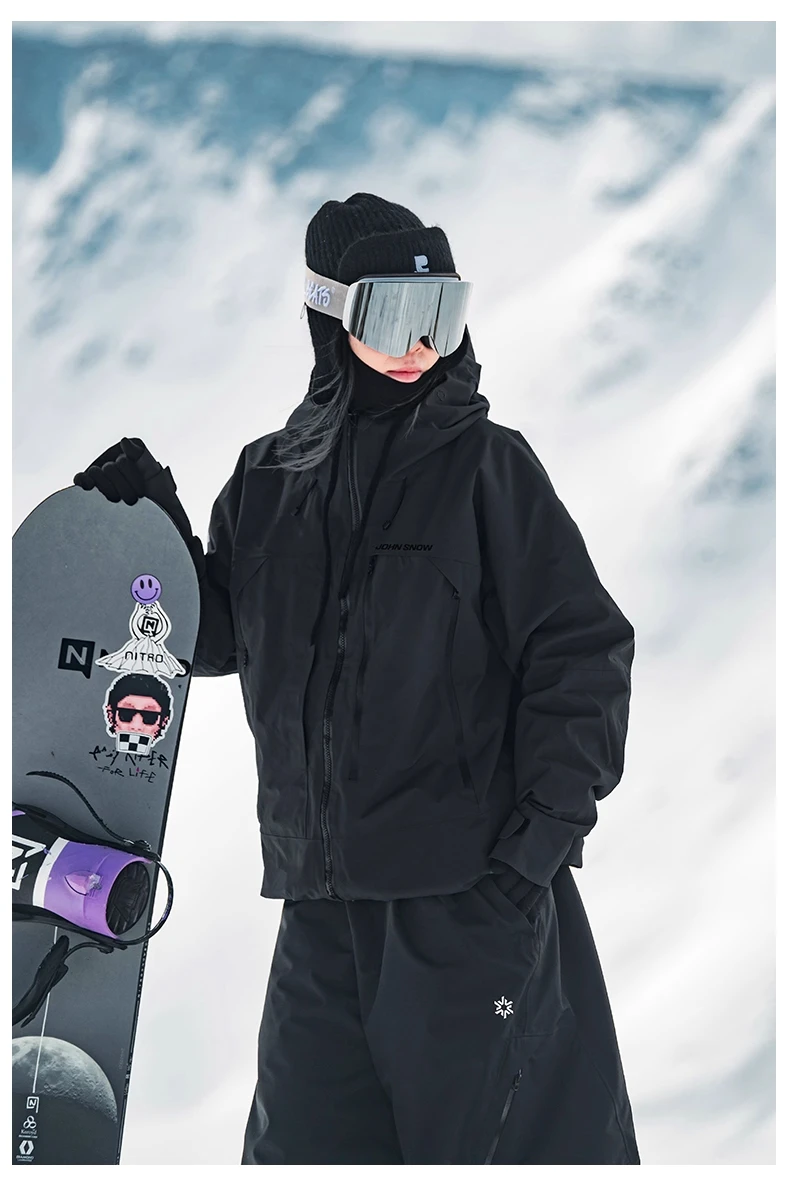 John Snow Wasserdichtes Skianzug-Set für Damen und Herren, wärmeisolierte Snowboardjacke, Hose, Ski-Outfit für Wintersport – Detail 27