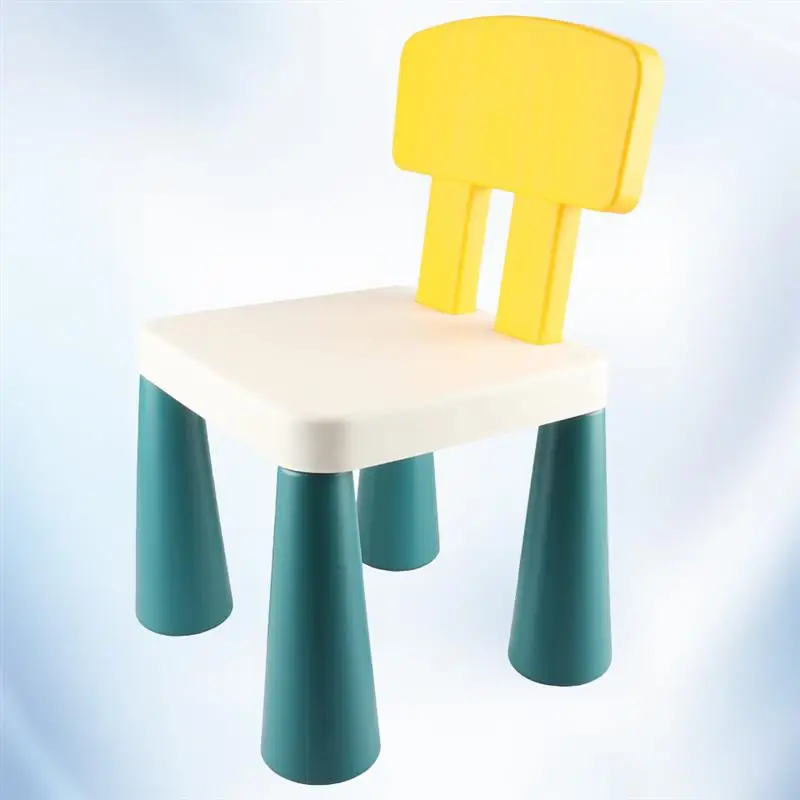 Taburete multifunción de 1 piezas para niños, silla de bloques de construcción, combinación de colores Macron, encantador taburete de piezas de