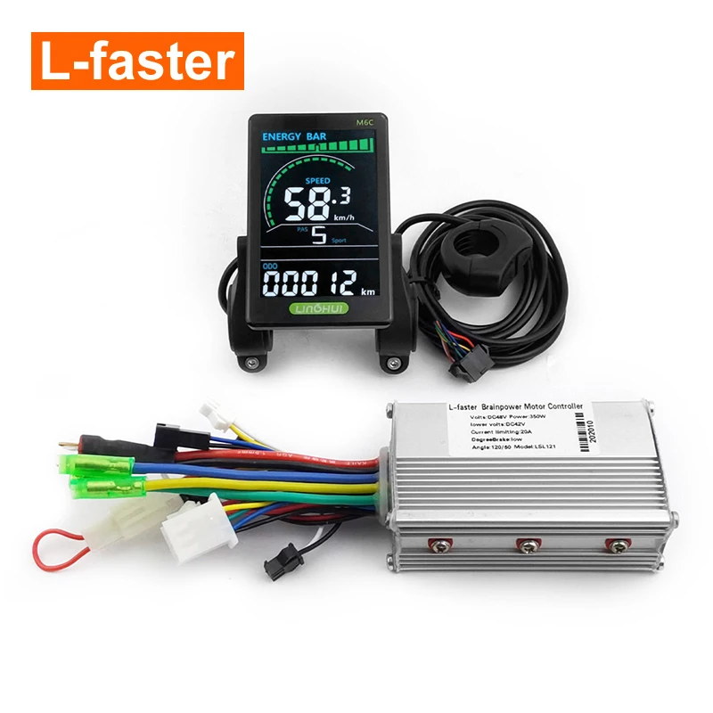 High Speed Brushless Front Motor Conversion Kit, Color Screen Display, Brushless Gear Hub, Electric Bike, 500W