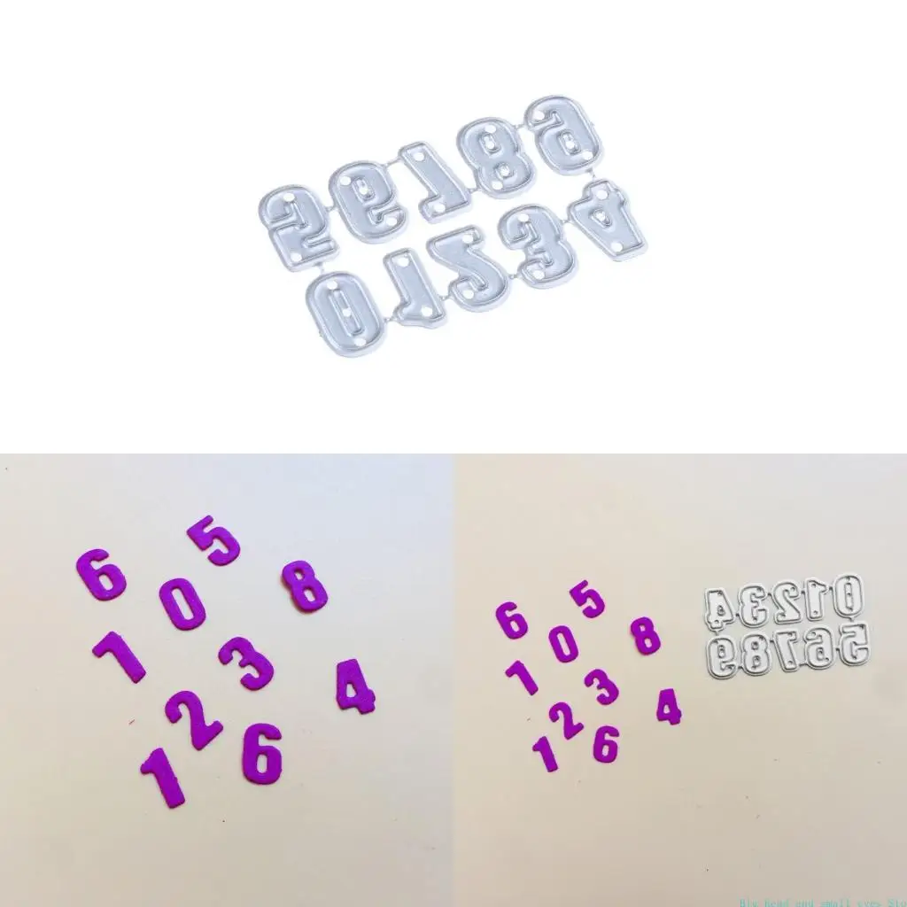 581C Numbers Cutting Dies Metal Stencil Template Mold Decoration for Home School