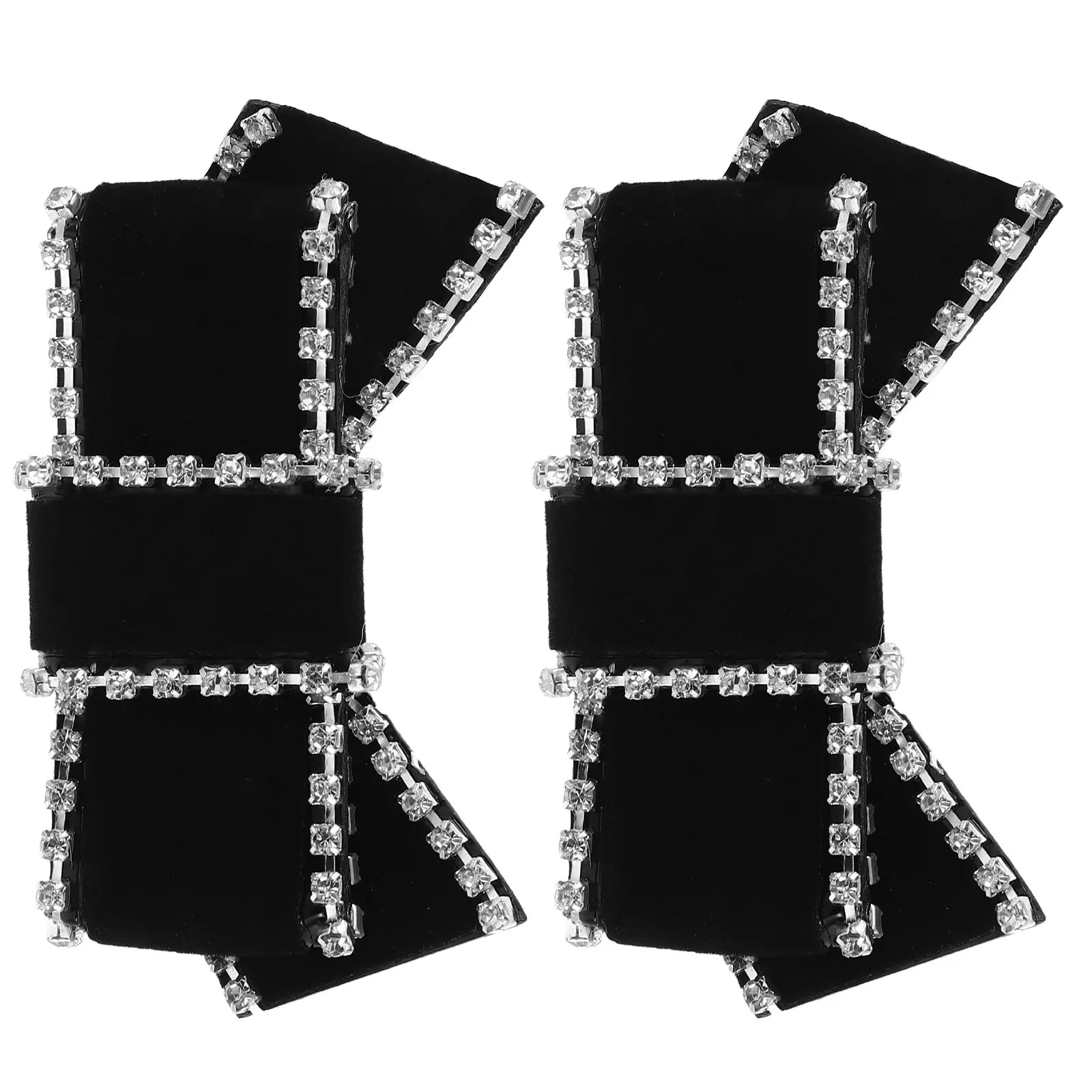

1Pair Bow Shoe Clips Buckle Crystal Rhinestone Decorative Removable Shoe Charms Elegant Bowknot Clip for High Heels Weddings