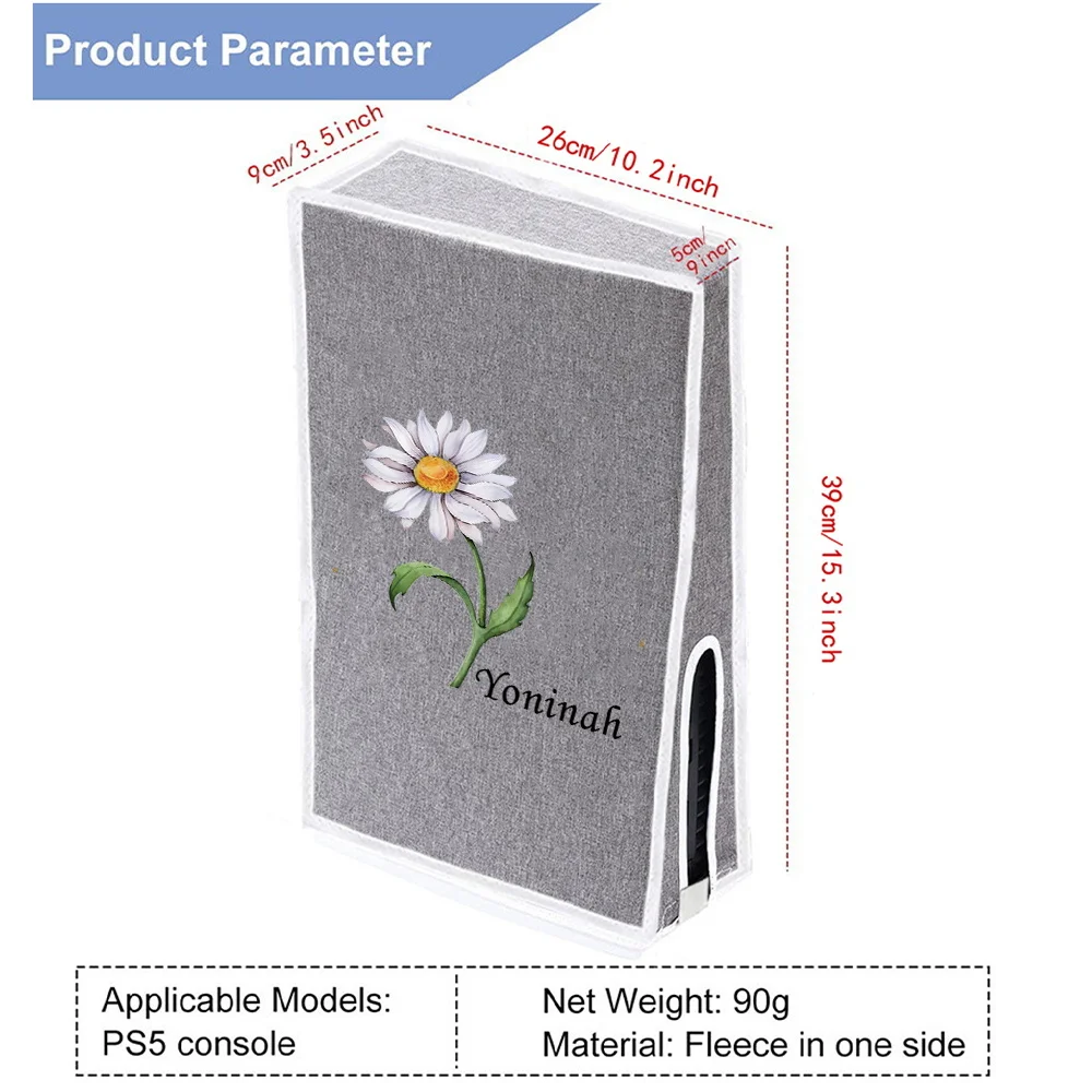 غطاء مقاوم للخدش، نمط مطبوع أنيق، وحدة تحكم ألعاب PS5، غطاء غبار أفقي/عمودي
