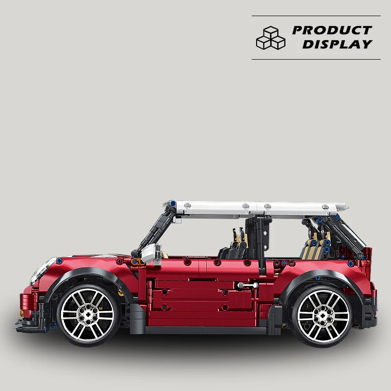 نموذج سيارة كلاسيكية شهيرة اللبنات 1:10 حجم سيارة كوبيه صغيرة الطوب الفني سطح المكتب الديكور الجمعية لعبة طفل للهدايا