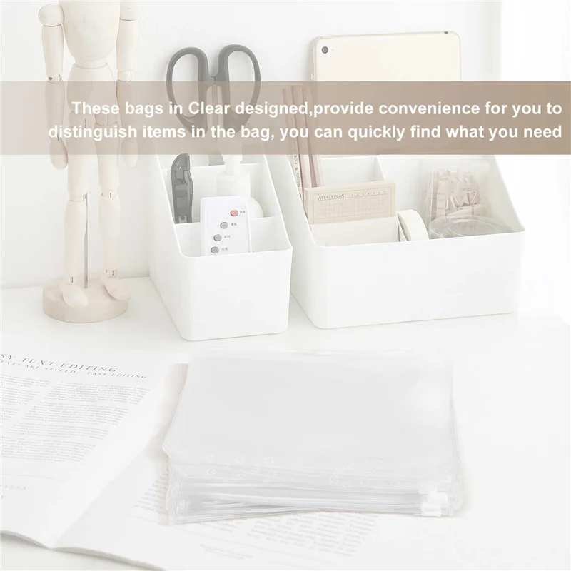 A23F-20 Pcs เงินสดซองจดหมาย 6 หลุม Budget Binder กระเป๋าซิปโฟลเดอร์สําหรับ A6 โน้ตบุ๊ค Binder เงิน Binder อุปกรณ์เสริม