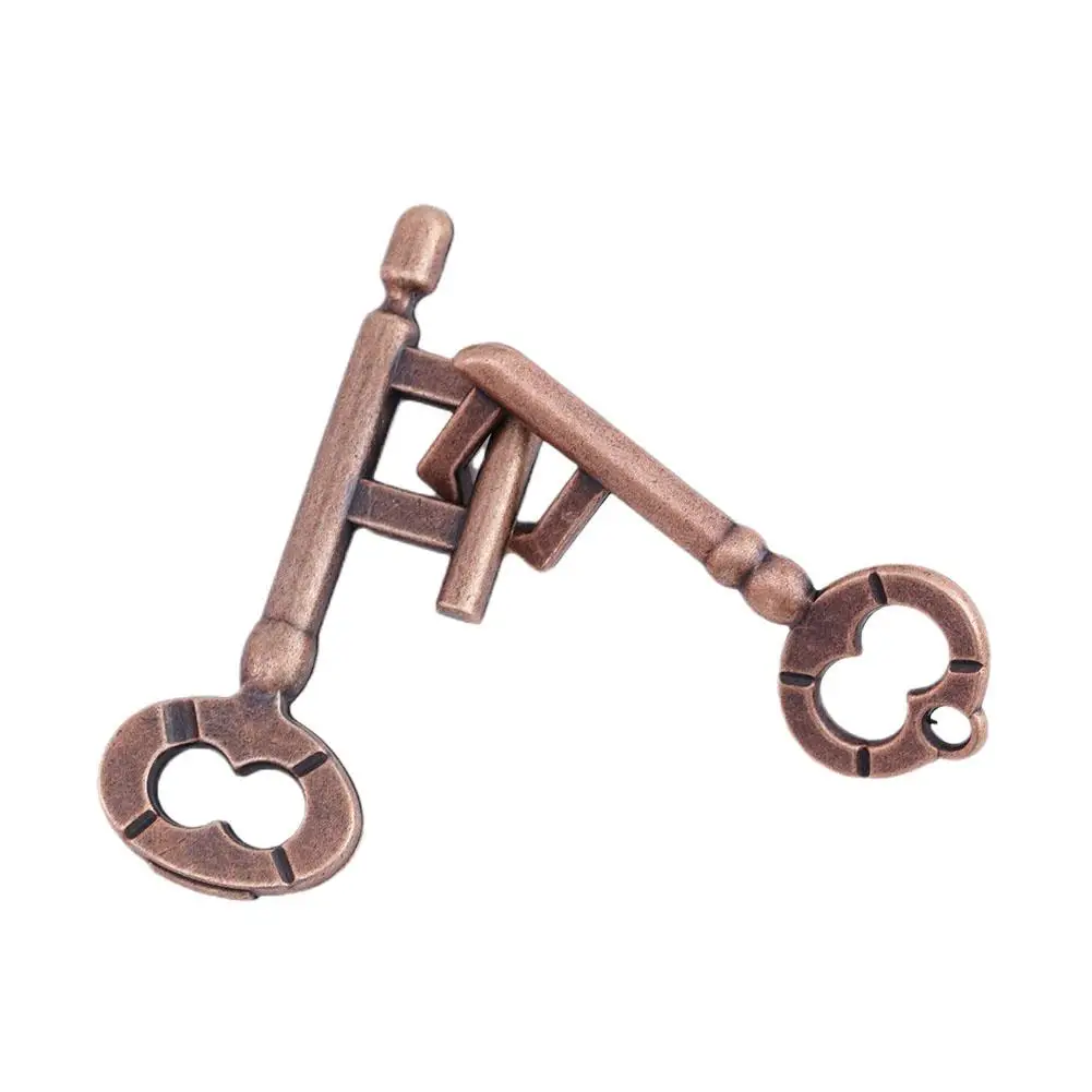 1Pcs Luban Lock Educational Intellectual Toys IQ Toys Brain Teaser Metal Wire Puzzles Magic Trick Toy Untie Key Lock