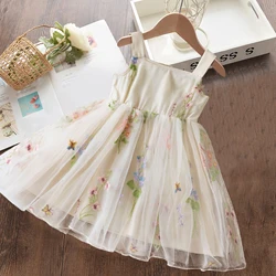 1-5 Years Little Girl Princess Dress Clothing Baby Girl Sleeveless Floral Fashion Dress Children Girls Daily Holiday Clothes