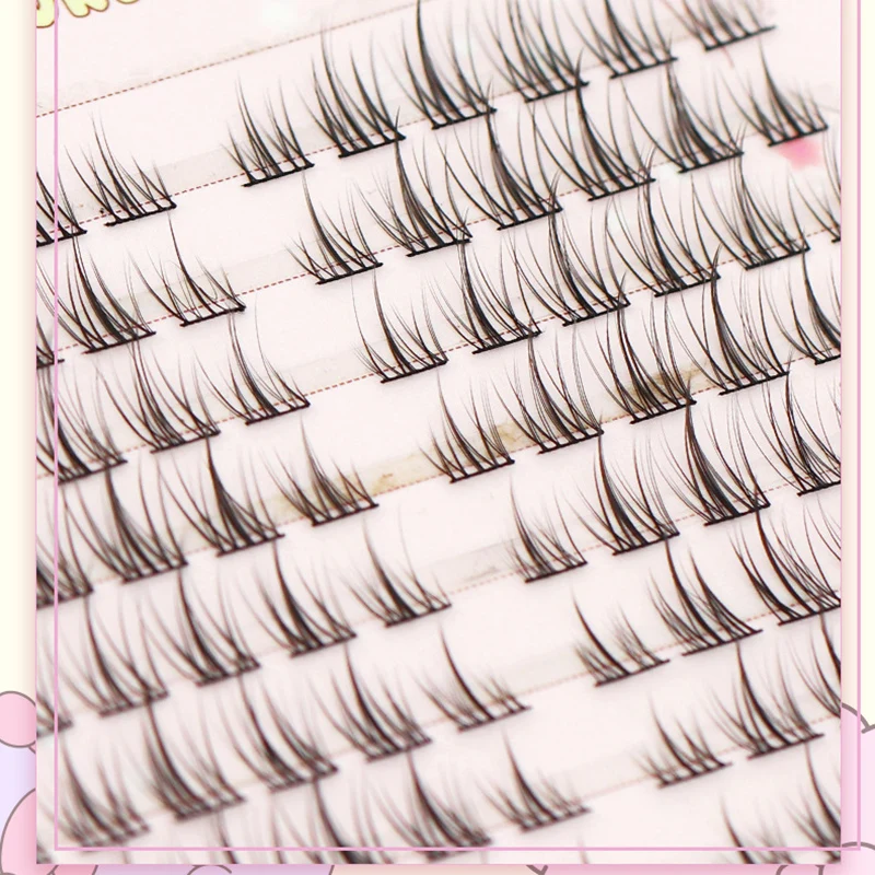 32 صفوف مانغا لاش رمش كتاب عالية الجودة العنقودية جلدة Manhua الرموش قزم ماكياج ستراند الرموش Y2K الرموش تمديد