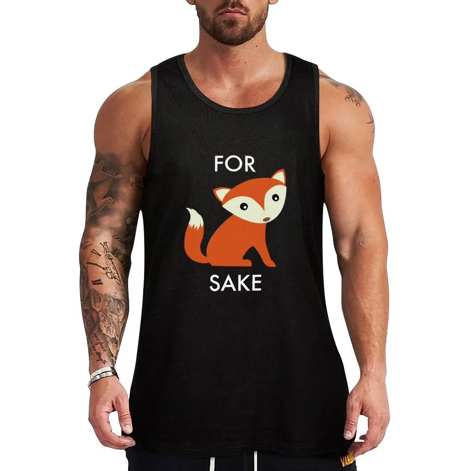 

For Fox Sake Tank Top sleeveless Men's t-shirts gym shirts Men's t shirt