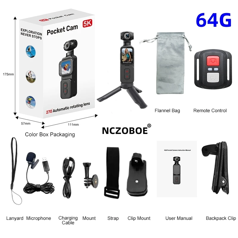 Nczoboe Portable 4K…