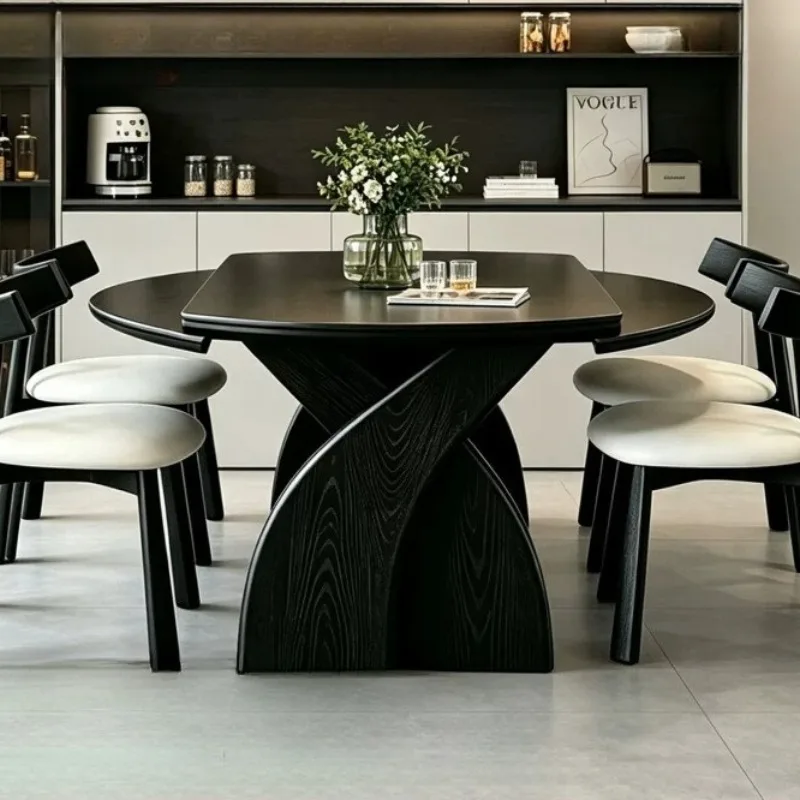 Extendable Minimalist dining Tables Wooden Modern Black Luxury Dining Tables 8 Seater Transformer Mesa De Jantar Home Furniture