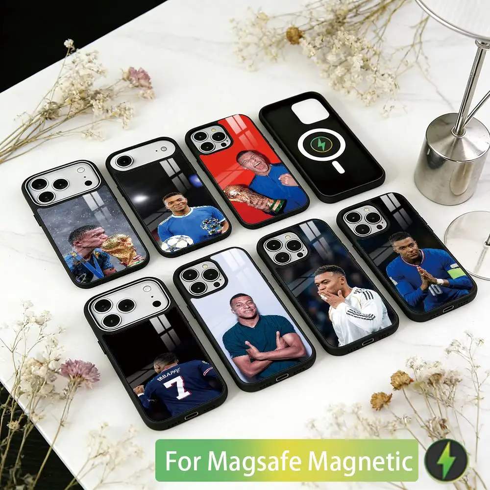 

Football Star M-MbappeS-S Phone Case For iPhone17,16,15,14,13,12,11 Plus,Pro Magnetic For Magsafe Wireless Charging