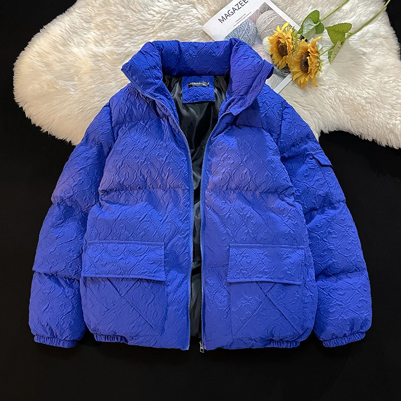 

Thiened Winter Workwear down Jaet Cotton Coat for Men Sli Cold Proof Cotton Clothes Youth Faion Casual Outerwear