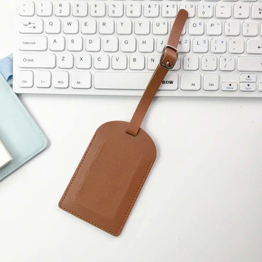 Colorful Holiday Travel PU Leather Handbag Label Airplane Suitcase Tag Boarding Pass Luggage Tag Travel Accessories