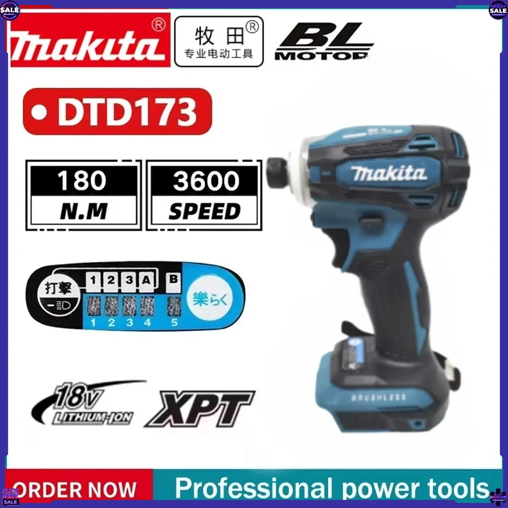 

Makita high power brushless impact lithium screwdriver driver DTD173 Rechargeable high torque Cordless electric driver Tool