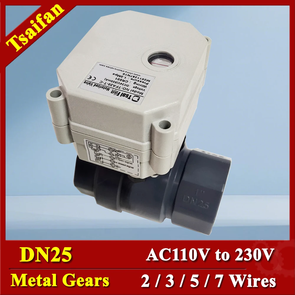 

Электрический автоматизированный клапан с полным отверстием из ПВХ, 1 дюйм, моторизованный водяной клапан 240 В с временем включения/выключения, 5 секунд, привод 3 Нм