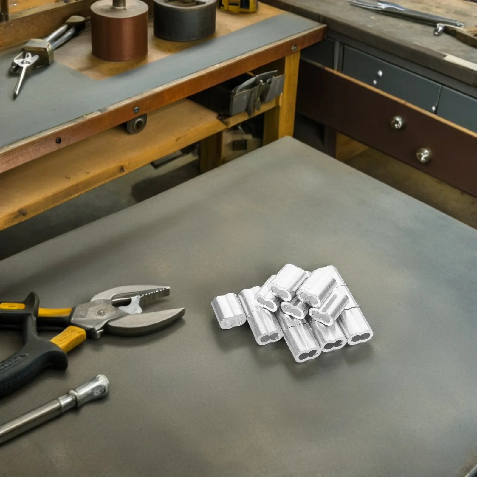 

Комплект из 1 шт. зажимов для стального троса M5 из нержавеющей стали с двойным отверстием, алюминиевый кабельный зажим для такелажа и буксировки, сверхмощный тросовый фитинг