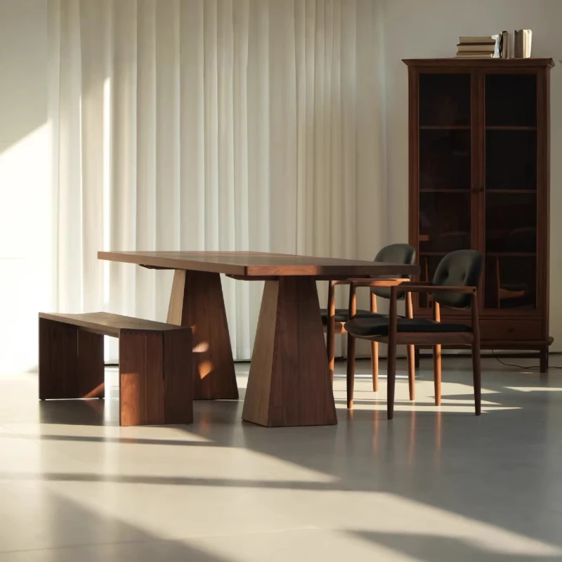 Modern Mid Century Dining Table Wood Kitchen Nordic Creative Clear Dining Table Service Living Room Mesa Commercial Furniture