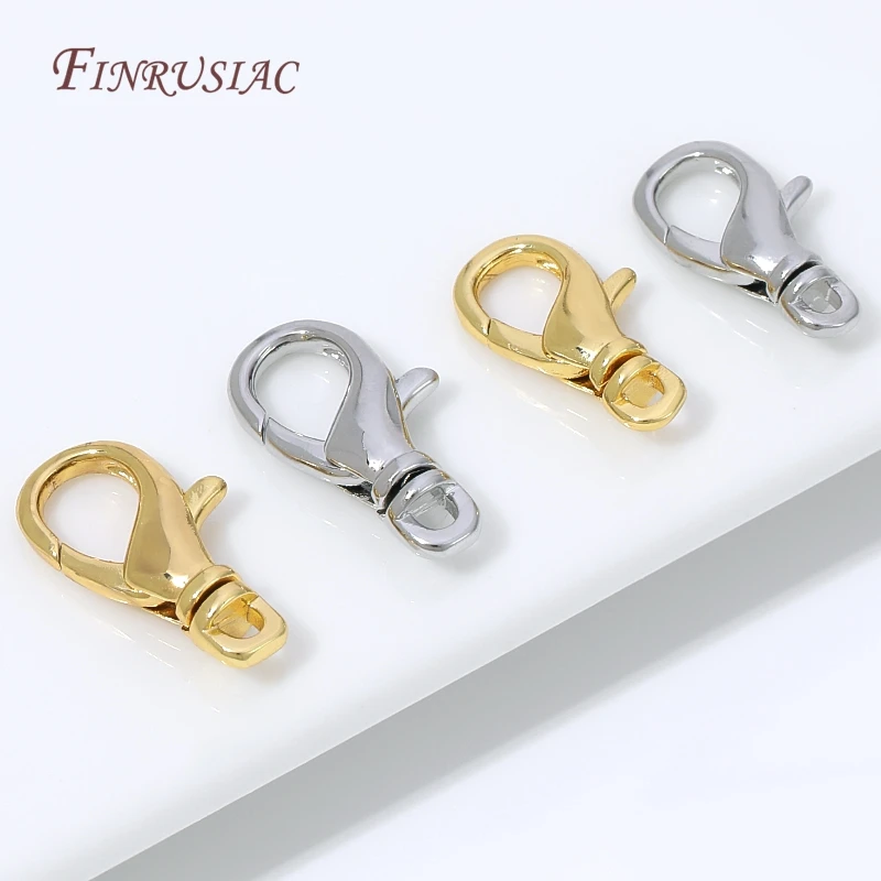 18K Gold Plated Lobster Clasps,Spring Trigger Clasp For Necklace Bracelet Keychain DIY Jewelry Making Findings Supplies