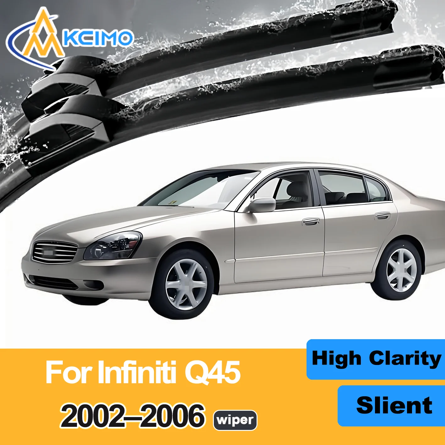 

2PCS New Front Windshield Wiper Blade for Infiniti Q45 F50 2002-2006 Front Windshield Auto Wipers Blade Accessories 2006 2005