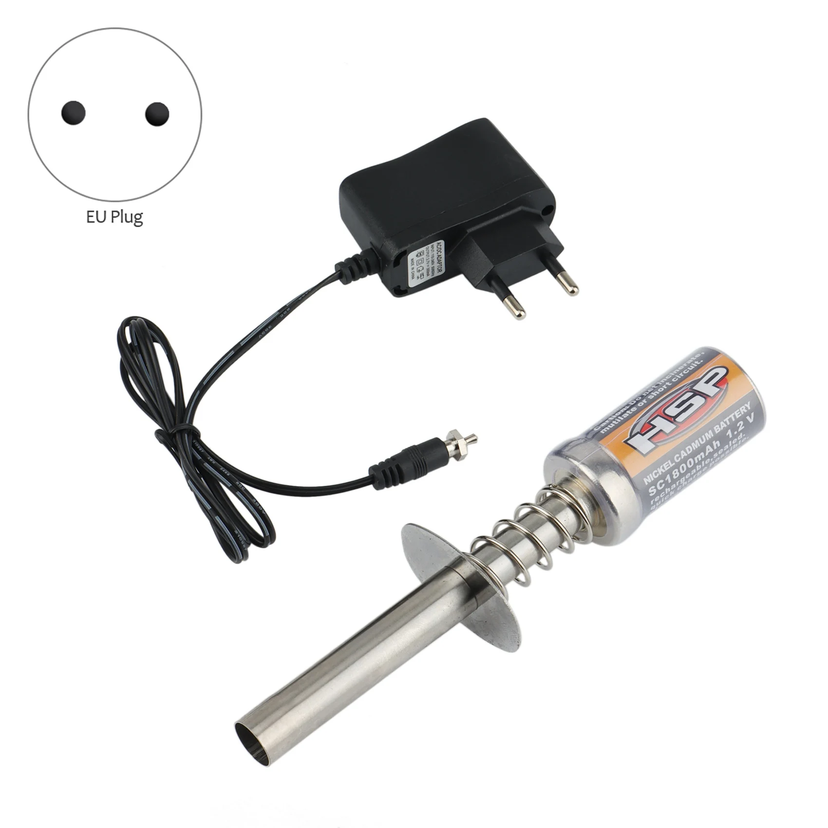 For 80141 HSP Glow Plug Starter Igniter AC Charger Ignition for Gas Nitro Engine Power 1/10 1/8 RC Car Engines,UK Plug