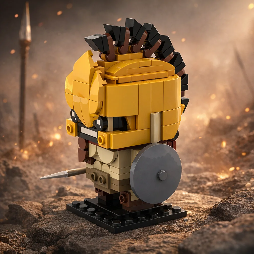 

Ancient Spartan Warrior Building Blocks Greek Soldier MOC Figure with Shield Spear Model Bricks Collection Adults