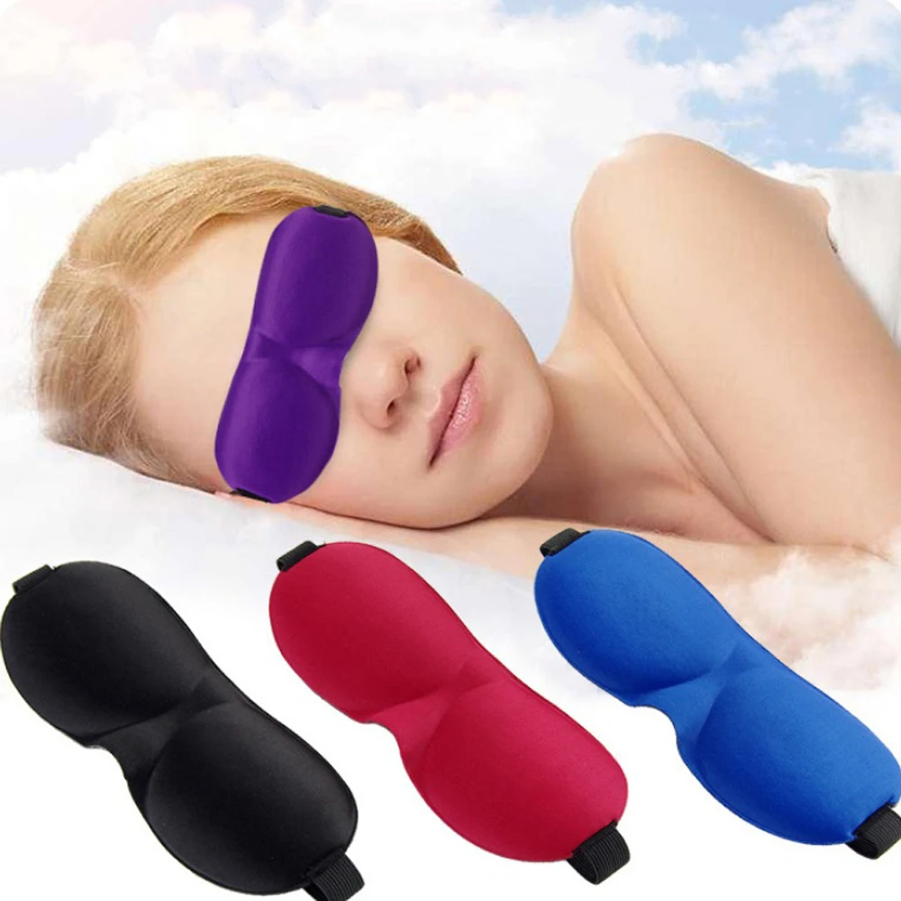 Máscara de sono bloqueando máscara de olho para dormir lateral mulheres homens portátil venda viagem dormir ajuda capa de olho slaapmasker