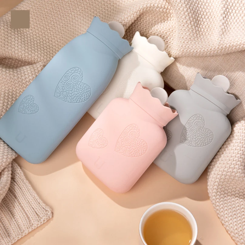 Silicone Hot Water Bottle, Convenient Belly Warm Bag, Hand Warmer, Microwave Heating, Water Bag