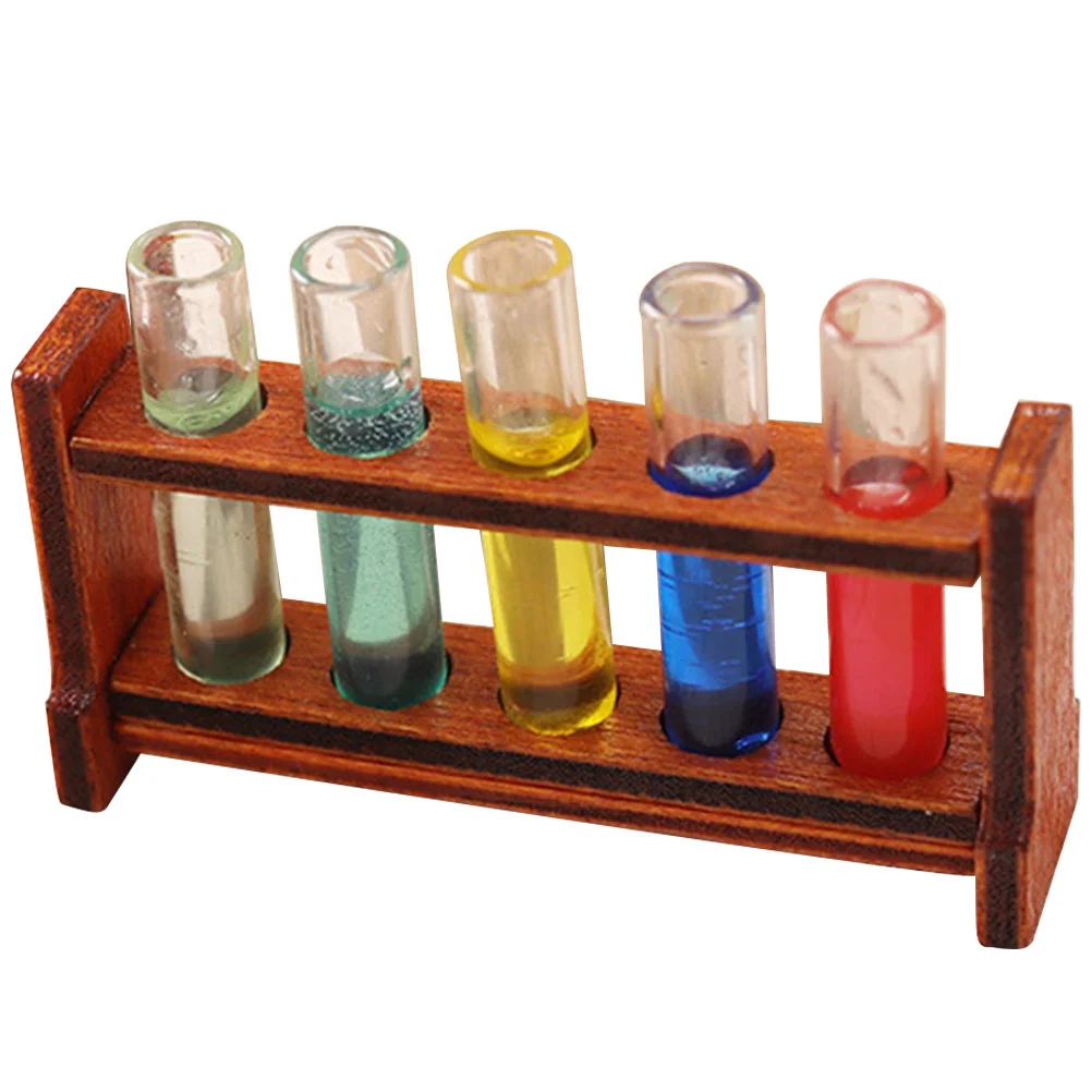 House Mini Test Tubes Rack Toy Room Tiny Accessories Model Decorative Glass Miniature