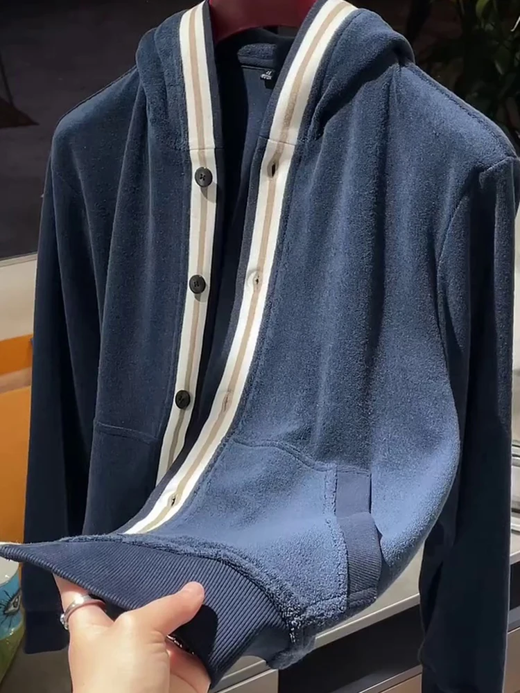 

Luxury Men's Faion Hoodie Long Sve plus Size Casual Sle Versatile High End Feel Korean Version 2025 New Arrival