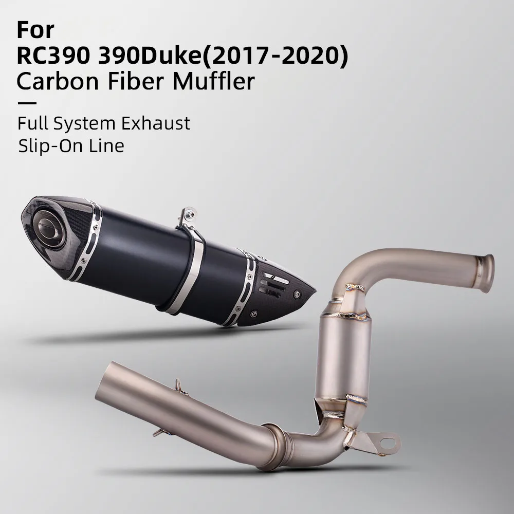 

Slip On For DUKE 390 250 200 125 RC390 RC250 2017 2018 2019 2020 Motorcycle Exhaust Middle Link Pipe Moto Escape Muffler
