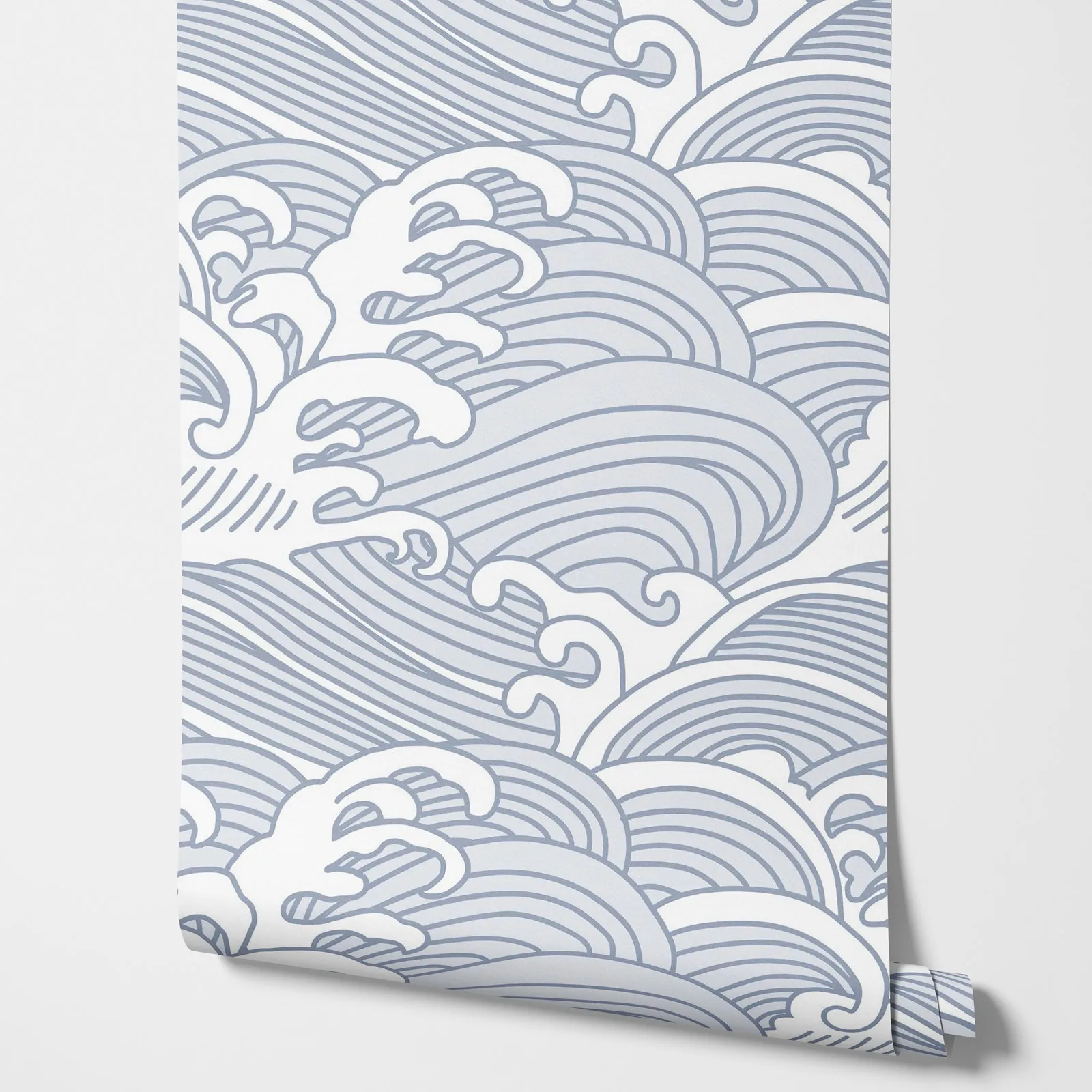 

Sky blue Surfs wave Wallpaper, Japanese style, Behind the Great Wave at Kanagawa Wallpaper