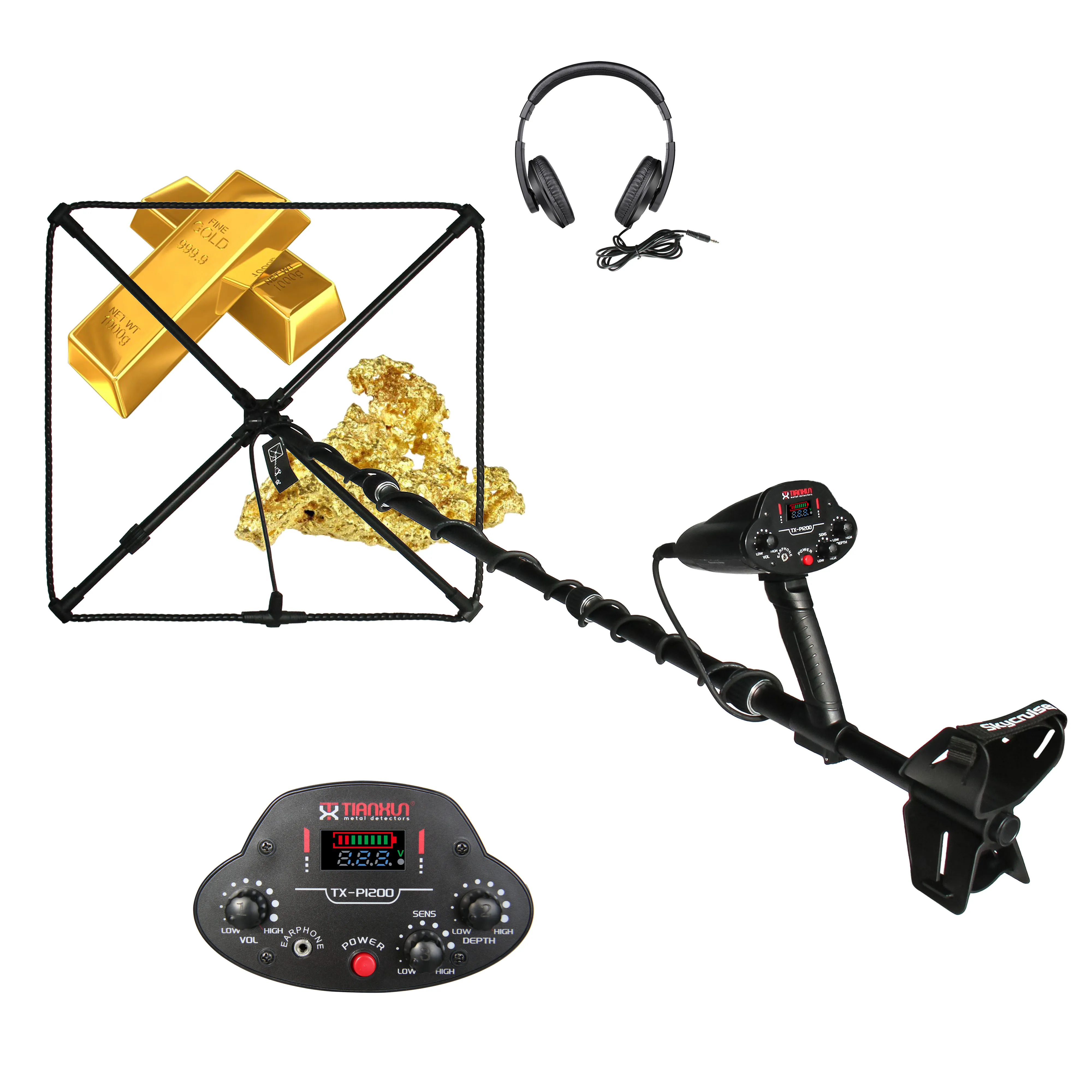 Tianxun Metal Detector TX-PI200 Gpz 7000 Gold Metal Detector Gpx 6000 Xp Deus Ii for Finder Cavity and Diamond Locator Machine